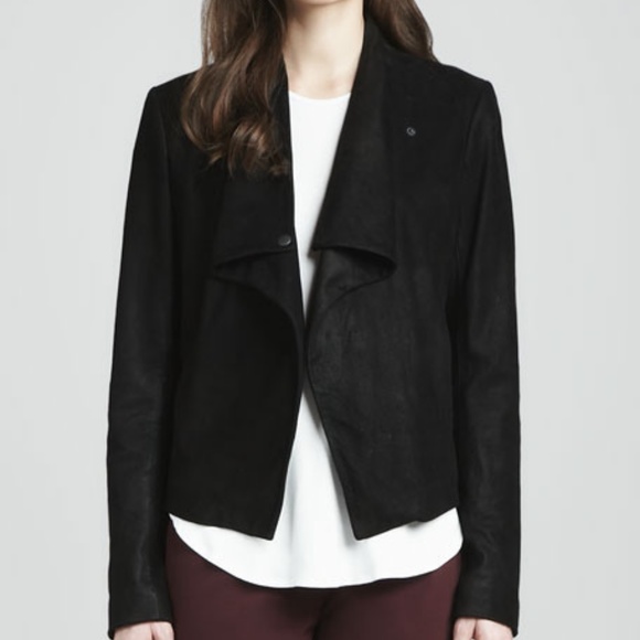 Theory "Equalize" Draped Leather Jacket - Picture 4 of 8